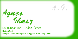 agnes ihasz business card